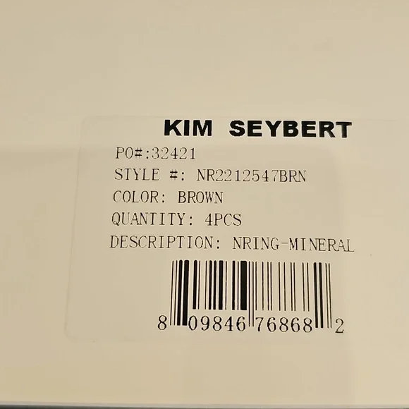 NWT Kim Seybert set of 4 tiger eye napkin ring - Picture 4 of 15